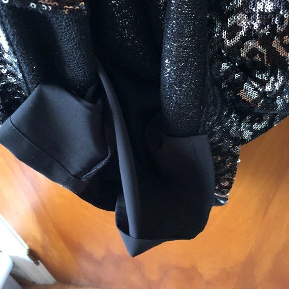 NWT Black Halo Lilo Sequin Sheath Dress Eclipse Black Silver Zodiac Sleeveless 8 - Picture 13 of 16